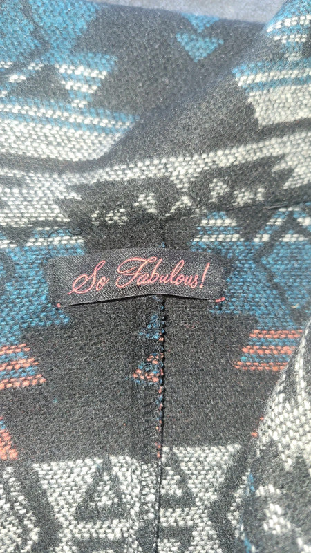 So Fabulous! Waterfall Cardigan – Aztec Print – Size 28