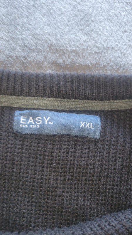Men’s Black Cotton Jumper – XXL (Matalan EASY)