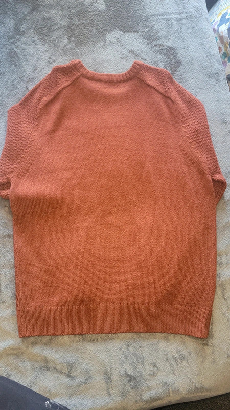 Men’s Rust Orange Cable Knit Jumper – XL (George, Asda)