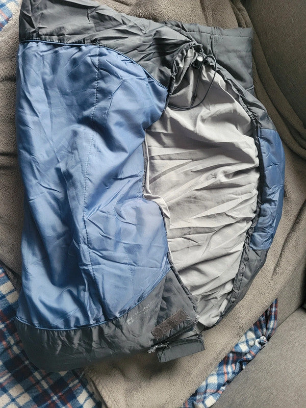 Mountain Warehouse Mummy Sleeping Bag - Blue & Grey, Comfort Range 8°C