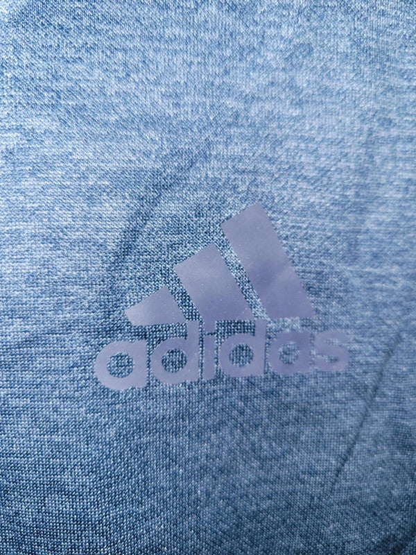 Men's Navy Adidas Full Zip Hoodie - Size Large