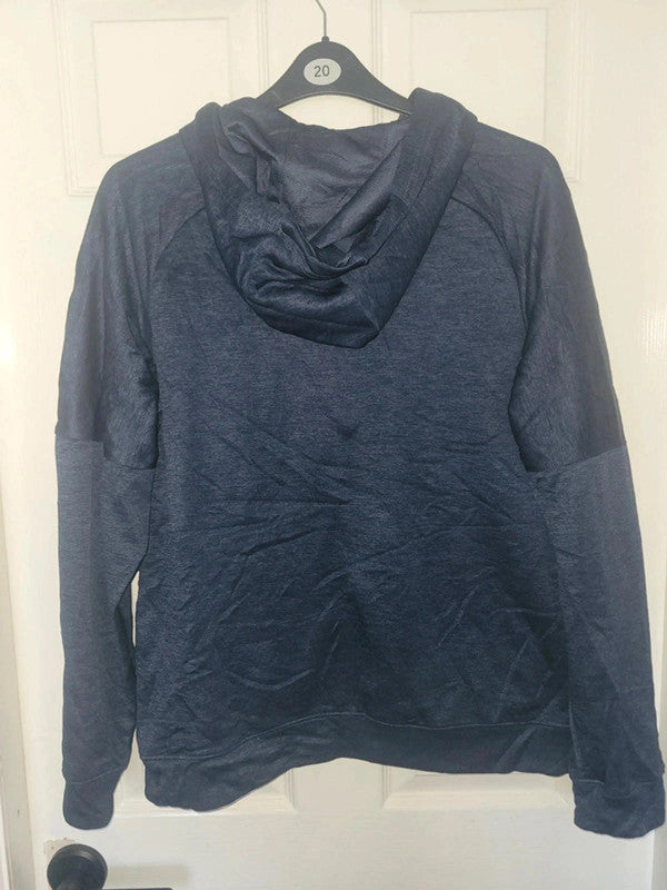 Men's Navy Adidas Full Zip Hoodie - Size Large