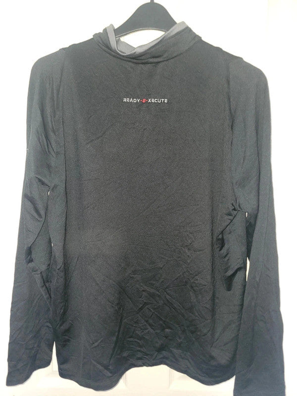 Nike Dri-FIT Ready-2-Xecute Black Zip-Up Long Sleeve Top - Men's Large