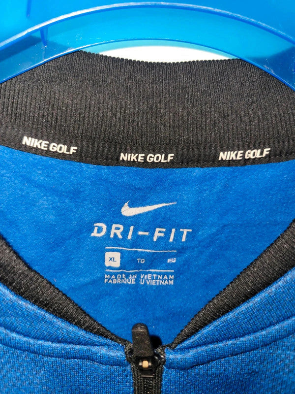 Nike Golf Royal Blue Dri-FIT 1/4 Zip Sweatshirt - Men's XL