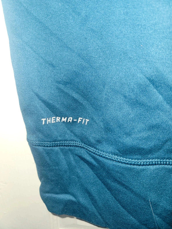 Nike Therma-FIT Hoodie (XL) - Teal Blue Pullover with Pouch Pocket