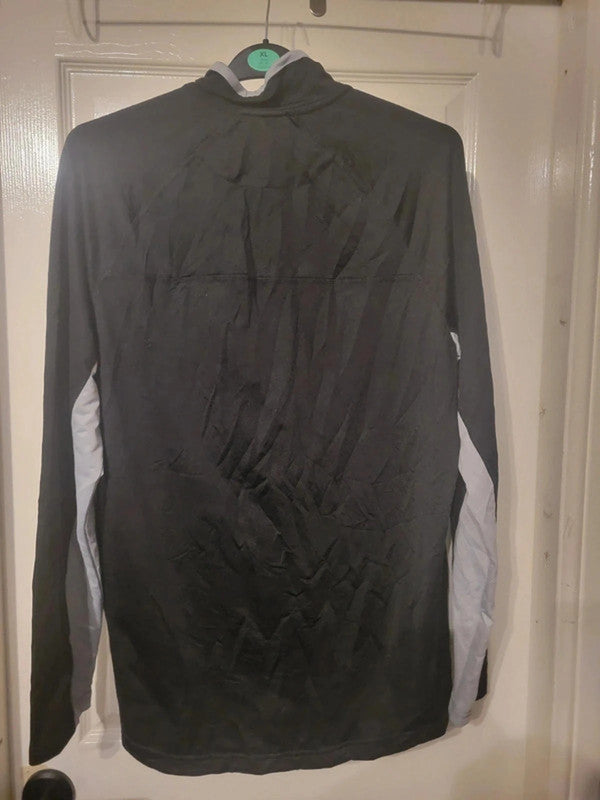FILA Black & Grey Long Sleeve ¼ Zip Top