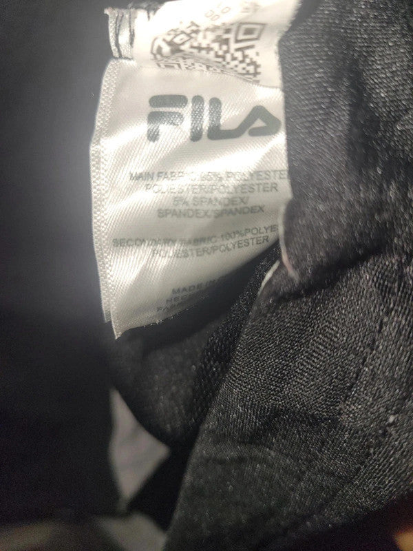 FILA Black & Grey Long Sleeve ¼ Zip Top