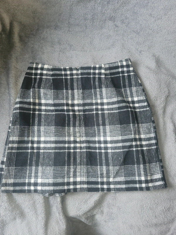 Papaya Plaid Mini Skirt