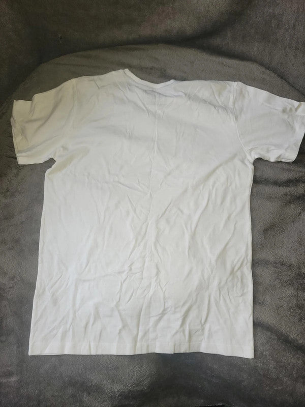Boys White T-shirt with 'Boys Premium Authentic' Logo - Age 15