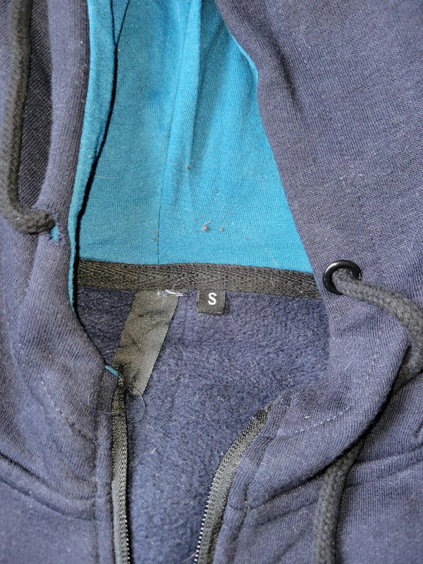 Nike Air Navy and Blue Zip-Up Hoodie - Size S