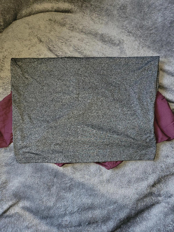 Easy Burgundy and Grey Sports Top - Size S