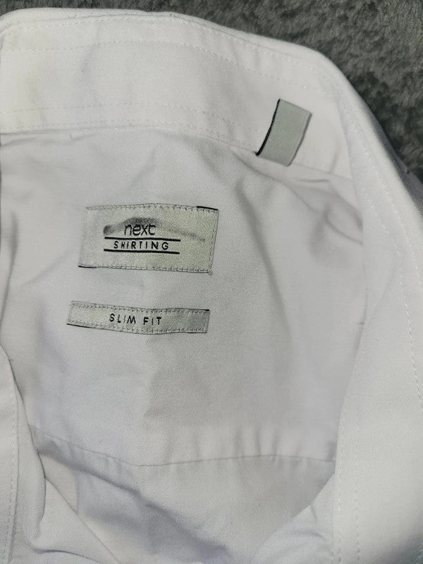 Next White Slim Fit Shirt - 16.5" / 42cm Neck