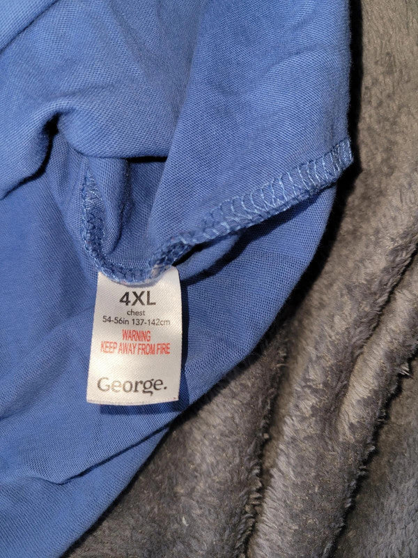 Men's George Blue T-shirt Size 4XL