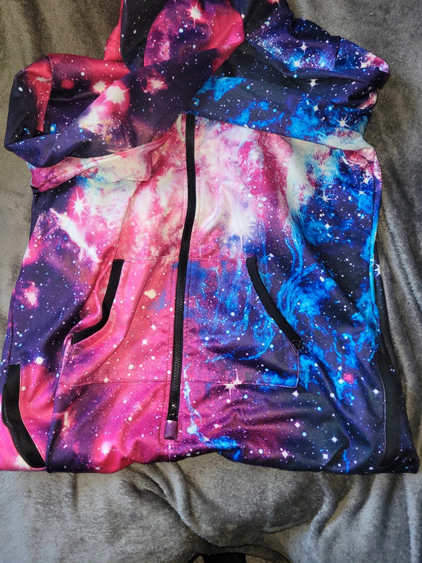 Galaxy Print Vintage Jumpsuit