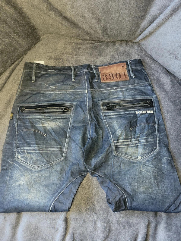 Vintage G-Star Raw 3301 Riley Loose Tapered Jeans W33 L30