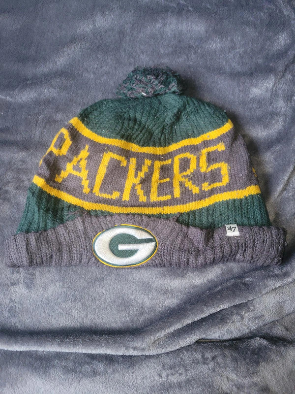 Green Bay Packers Knitted Beanie with Pom Pom and Logo