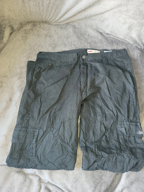Vintage Wrangler Black Relaxed Fit Cargo Trousers
