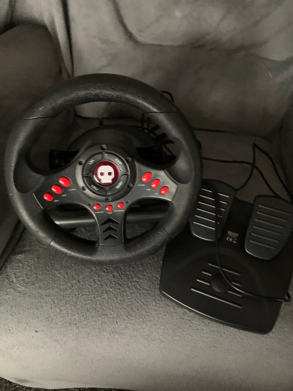 Game Steering Wheel and Pedals Controller.