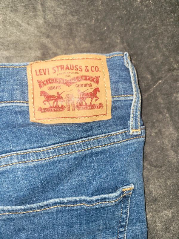 Levi’s Mile High Super Skinny Denim Shorts – Women’s Size 26 Blue Cut Off