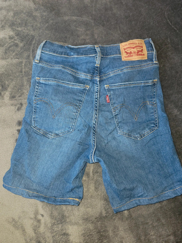 Levi’s Mile High Super Skinny Denim Shorts – Women’s Size 26 Blue Cut Off