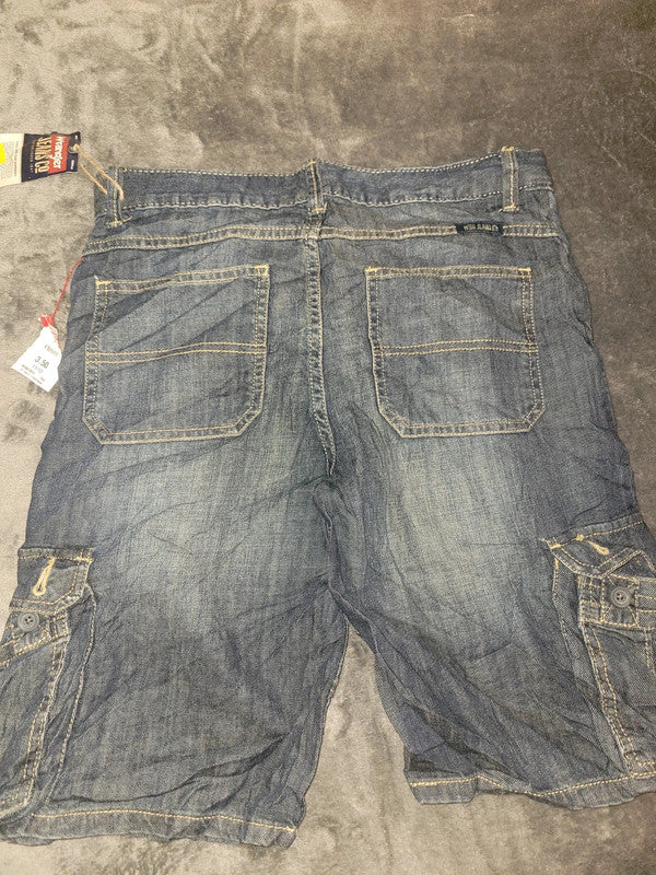 Wrangler Denim Cargo Shorts – Boys Husky Size 12 (Adjustable Waist) NWT