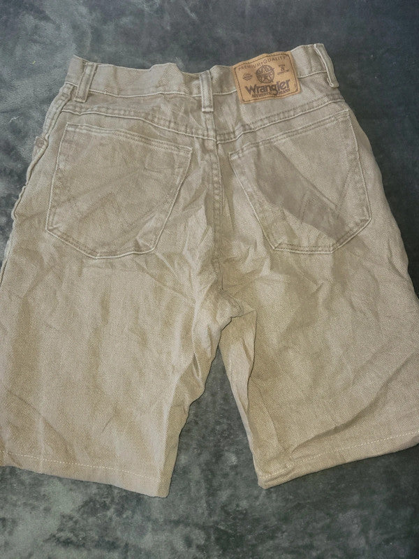Wrangler Authentic Jeans – Women’s Beige Denim Shorts W26 (100% Cotton)