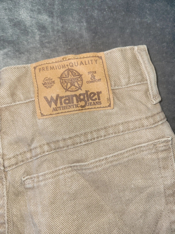 Wrangler Authentic Jeans – Women’s Beige Denim Shorts W26 (100% Cotton)