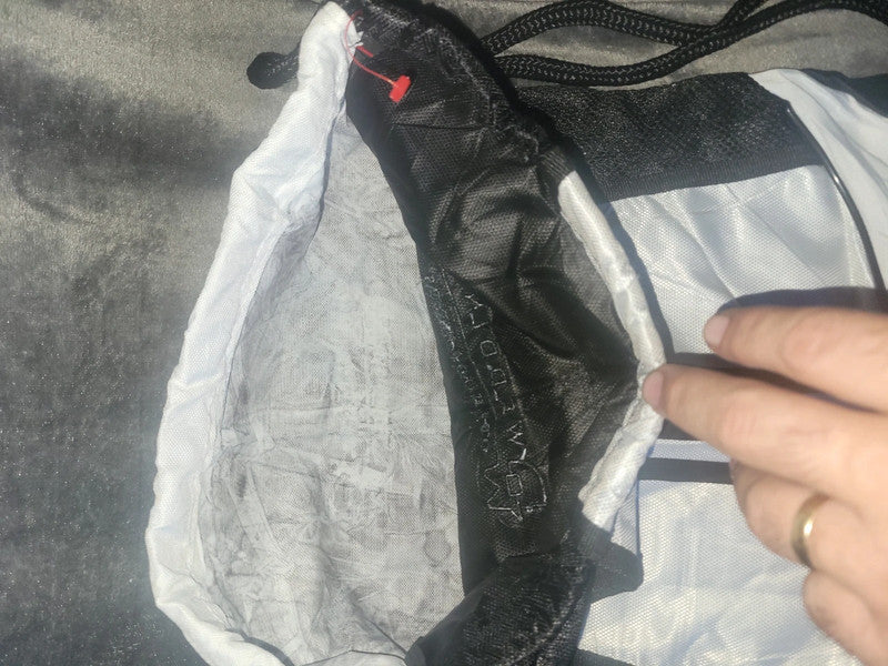 Adidas White & Black Drawstring Gym Sack – Custom Printed Logo