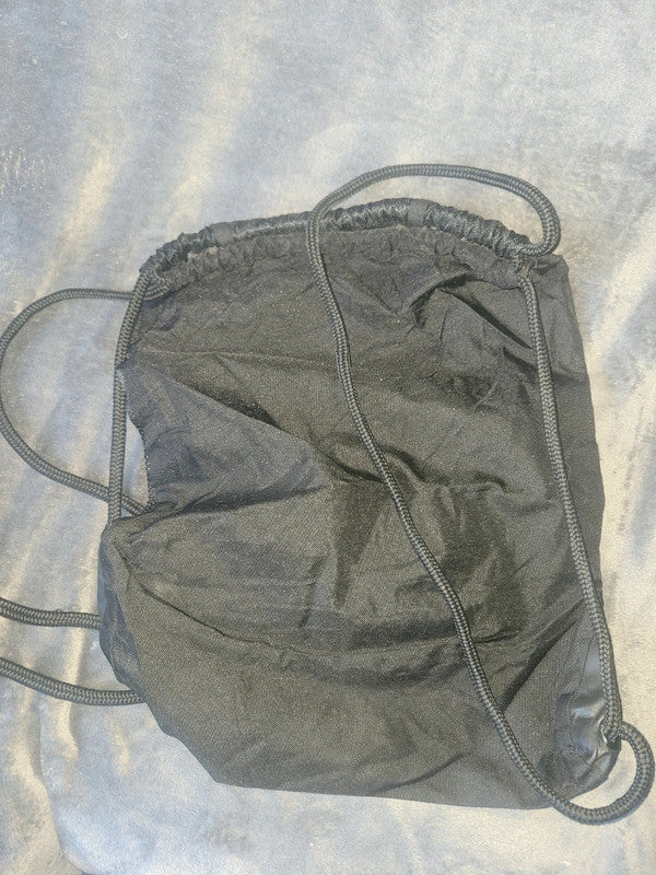 Adidas Black Drawstring Gym Sack – White Logo & Stripes