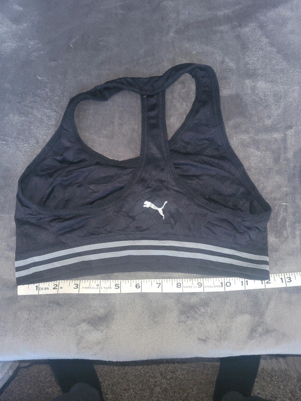 Puma Black Racerback Sports Bra – Size M