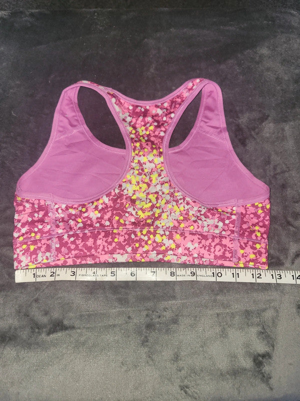 Nike Pro Sports Bra Pink Floral Print – Size S