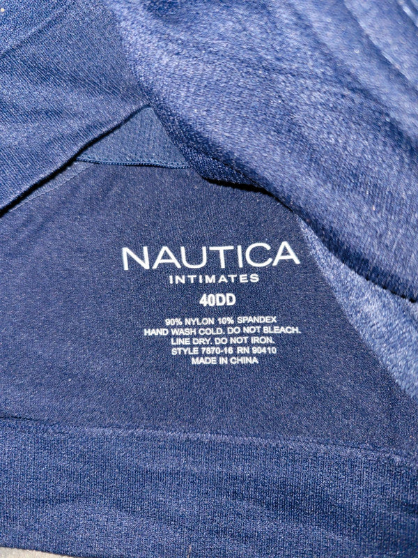 Nautica Intimates Navy Blue Bra 40DD Underwire Padded