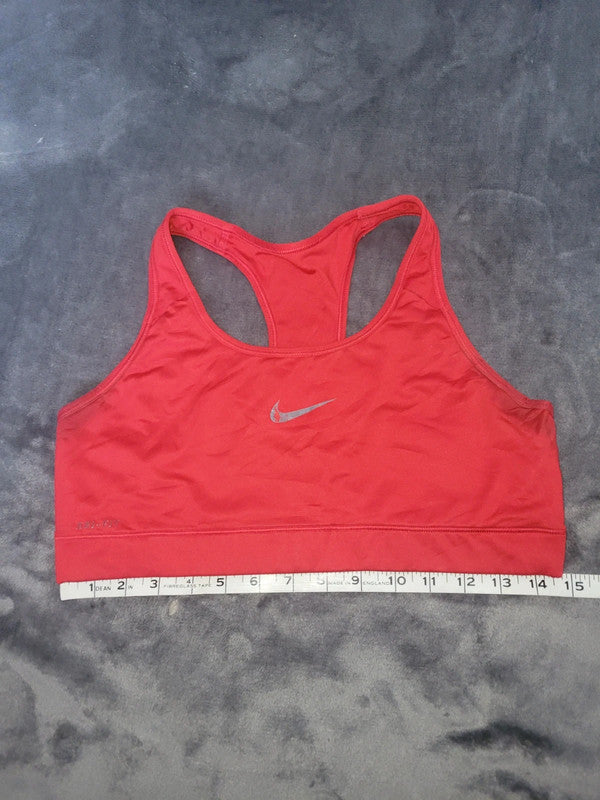 Nike Red Dri-FIT Racerback Sports Bra – Women’s Medium