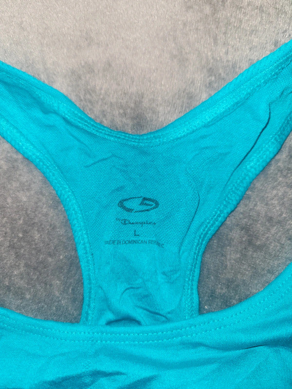 Champion Blue Racerback Sports Bra | Size L | Activewear