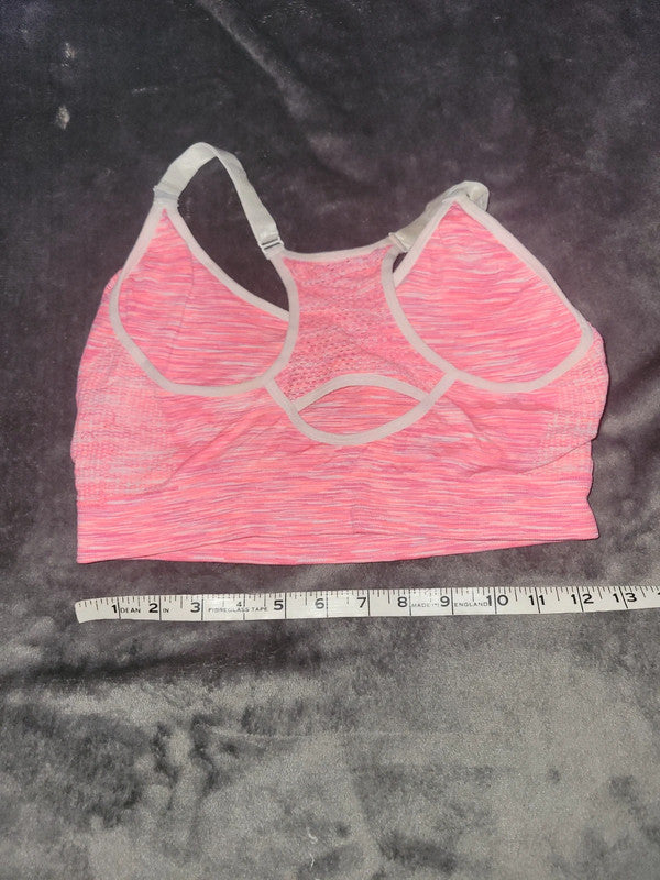 Reebok Sports Bra – Pink Marl – Adjustable Straps – Size XL
