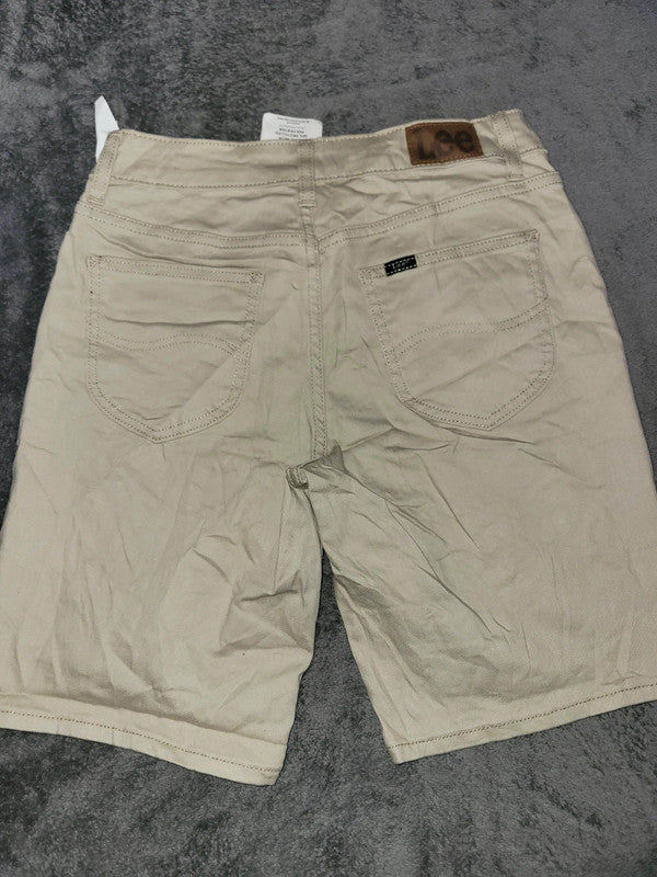 Lee Women’s Regular Fit Bermuda Shorts – Mid Rise – Khaki – Size 6