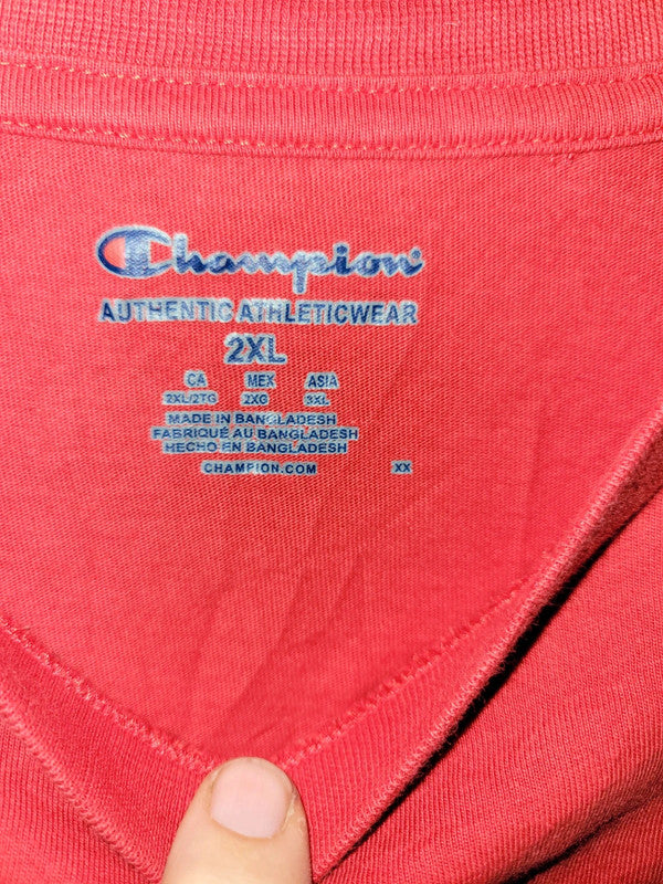 Vintage Champion Liberty Flames University T-Shirt – Red – Size 2XL