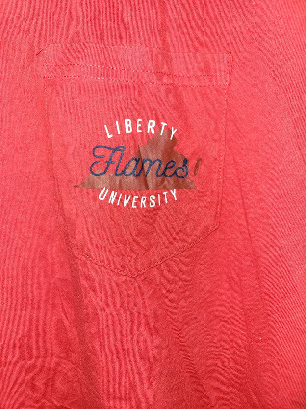 Vintage Champion Liberty Flames University T-Shirt – Red – Size 2XL