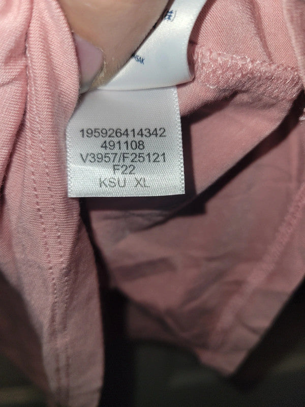 Vintage Lands’ End Soft Scoop Neck T-Shirt – Pink – Size XL