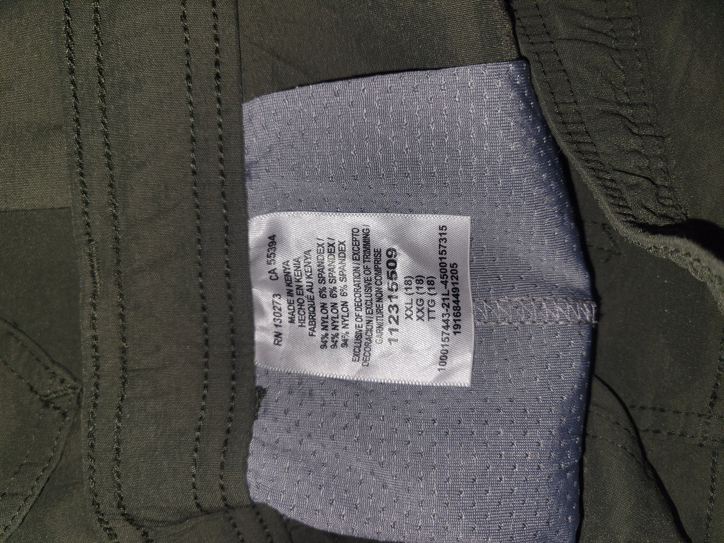 Lee Performance Cargo Shorts – Dark Olive Green – Size W30