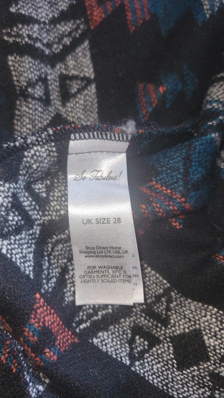 So Fabulous! Waterfall Cardigan – Aztec Print – Size 28