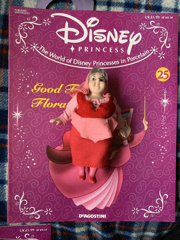 Disney Princess Good Fairy Flora Doll with Magazine – DeAgostini Collection (Sleeping Beauty)