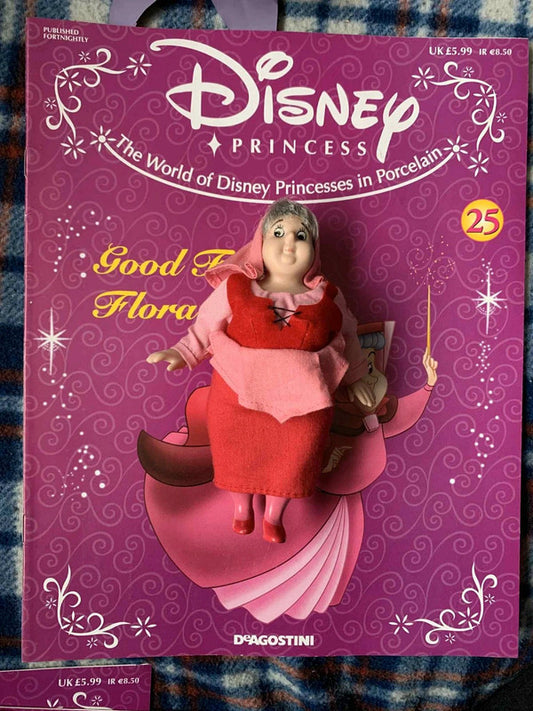 Disney Princess Good Fairy Flora Doll with Magazine – DeAgostini Collection (Sleeping Beauty)