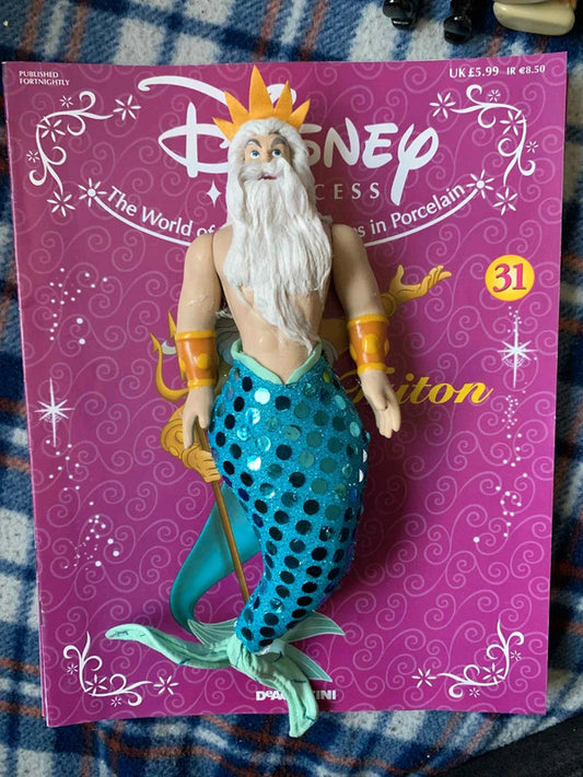 Disney Princess King Triton Doll with Magazine – DeAgostini Collection (The Little Mermaid)