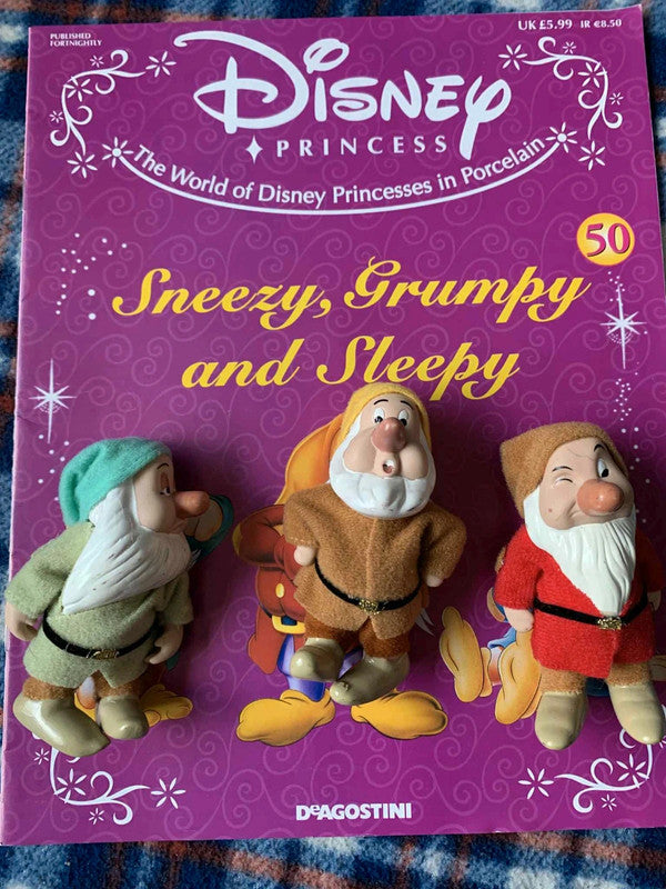 Disney Princess Sneezy, Grumpy & Sleepy Dolls with Magazine – DeAgostini Collection