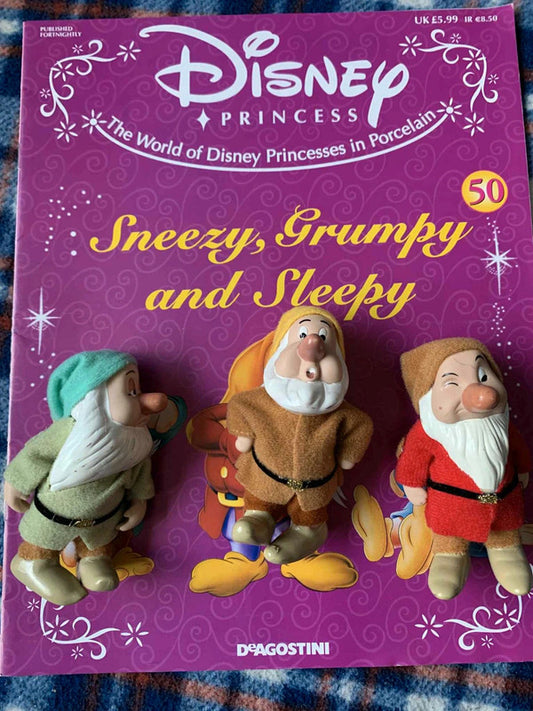 Disney Princess Sneezy, Grumpy & Sleepy Dolls with Magazine – DeAgostini Collection
