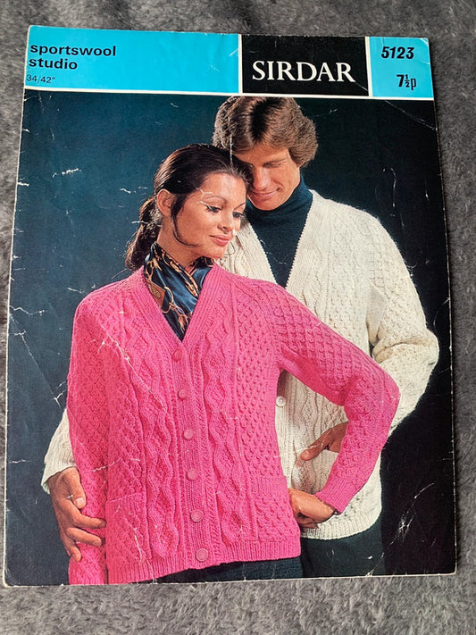Sirdar 5123 – Sportswool Studio Cable Cardigans