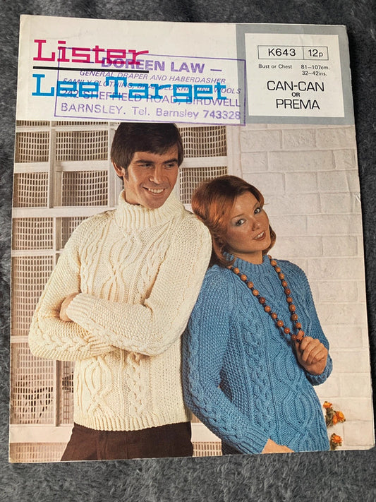 Lister Can-Can or Prema K643 – His & Hers Cable Sweaters