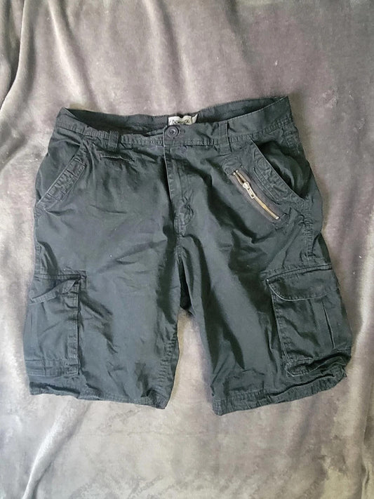 Jacamo Black Cargo Shorts Size 36 - Men's Summer Casual Wear