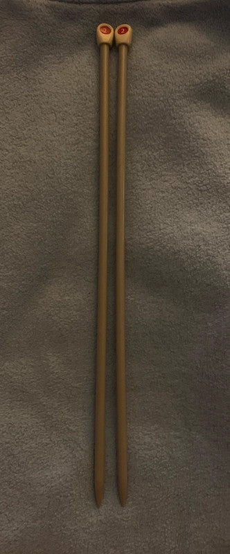 Knitting needles size 2